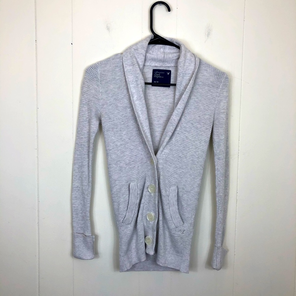 American Eagle Waffle Knit Cardigan Sz XS